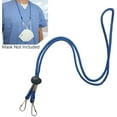 thumbnail image 1 of 5 Pack - Adjustable Length Face Mask Lanyard - Handy & Convenient Mask Holder & Hanger - Comfortable Around The Neck Facemask Rest & Ear Saver - Easy On & Off by Specialist ID (Royal Blue), 1 of 8