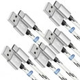thumbnail image 1 of Afflux 5 Pack USB-A to USB-C Fast Charger Braided Type C Cable Compatible with iPhone 17 / 16 / 15 Pro Max Plus Air, Samsung Galaxy S25 S24 S23 Ultra, Google Pixel, iPad Pro, Universal (10ft, White), 1 of 6