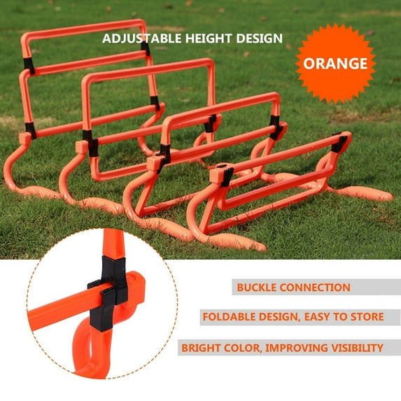 5-Pack of Agile Hurdles with Adjustable Height Extenders Foldable – Plyometric Fitness & Speed Training Equipment – Hurdle/Obstacles for Soccer, Football, Track & Field & More