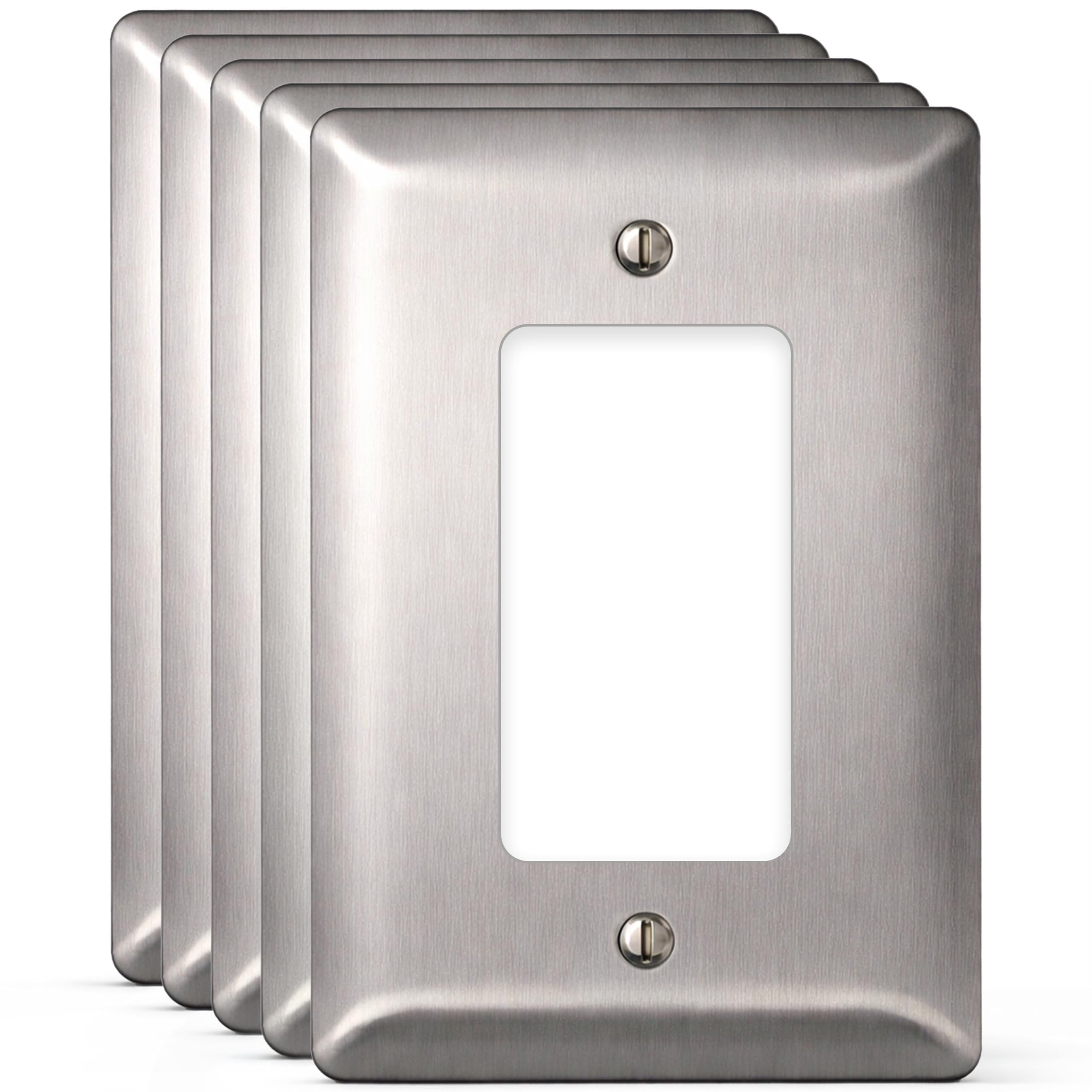 5 Pack Airmont Products Stainless Steel Metal, 1-Gang Stainless Steel ...