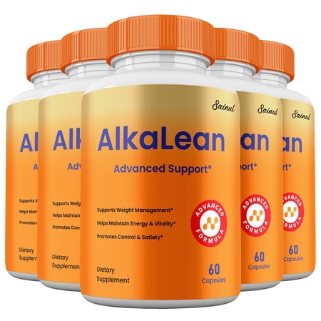 (5 Pack) AlkaLean Maximum Strength Capsules, Alka Lean All Natural Formula