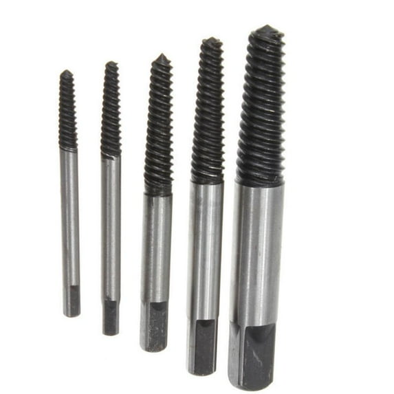 5 Pack Alloy Steel Broken Bolt Damaged Screw Remover Extractor Drill Bits Easy Out Stud Reverse Tool