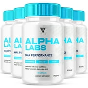 5 Pack Alpha Labs Max Performance Supplement AlphaLabs Pills 300 Capsules