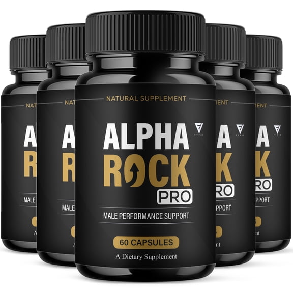 (5 Pack) Alpha Rock Pro Pills, Alpha Rock Performance Supplement (300 Capsules)