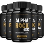 5 Pack Alpha Rock Pro Pills, Alpha Rock Performance Supplement 300 Capsules
