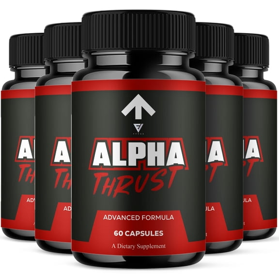 (5 Pack) Alpha Thrust Male Health Support, AlphaThrust Supplement (300 Capsules)