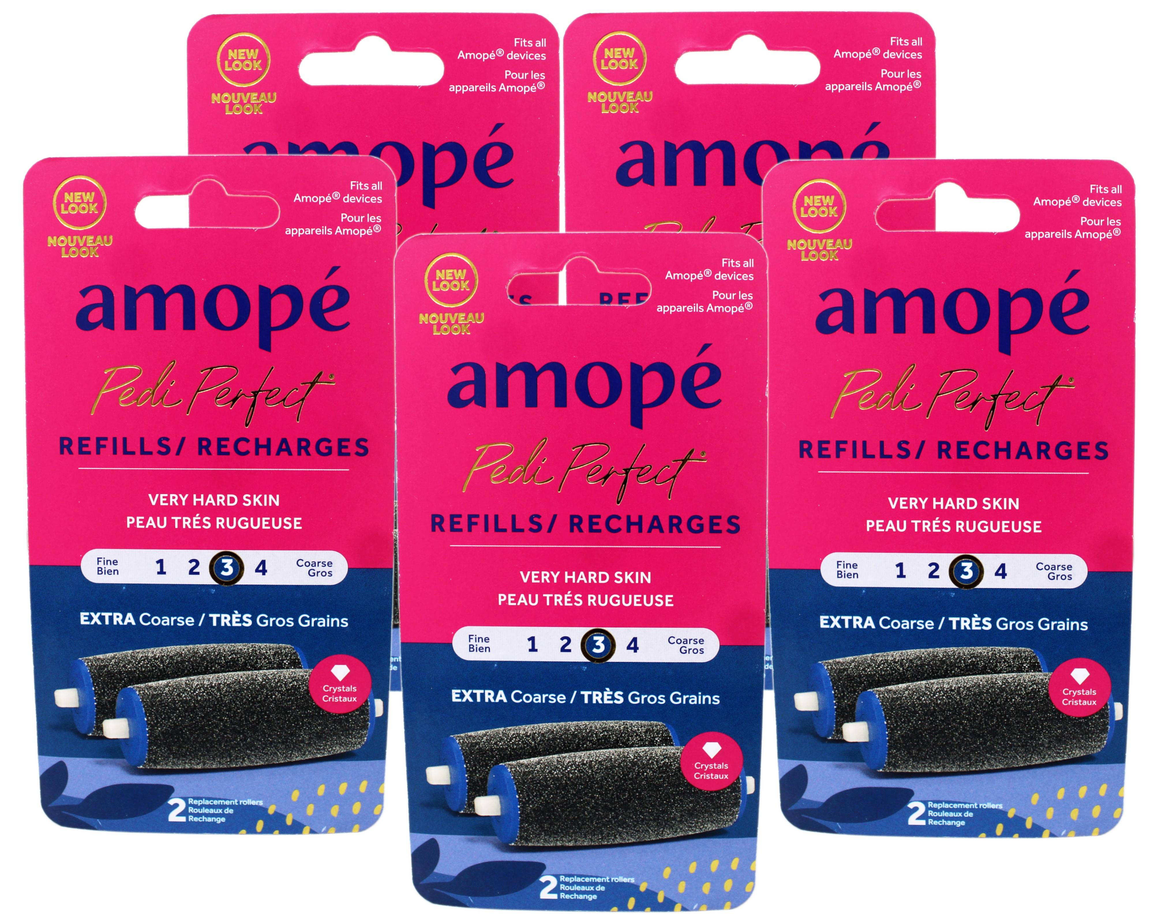5 Pack - Amope Pedi Perfect Electric Callus Remover Foot File Roller Head Refills, Ultra Coarse 3, 2 Count