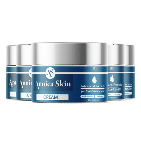 (5 Pack) Annica Skin - Anti-Aging Face Cream and Ageless Moisturizer - Ingredients for All Skin Types 12.5oz