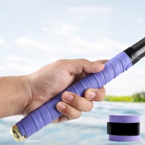 5-Pack Anti-Slip Grip Tape - Tennis Racket Grip Tape, Super Absorbent Dry Feel Tennis Grips Overgrip, Polyurethane Sweat-Absorbing Handle Wrap for Tennis Rackets, Fishing Rods & Tools (Purple)