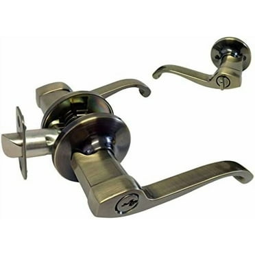 5 Pack Antique Brass Entry Entrance Lock Door Lever Handle Knob keyed Alike 835AB