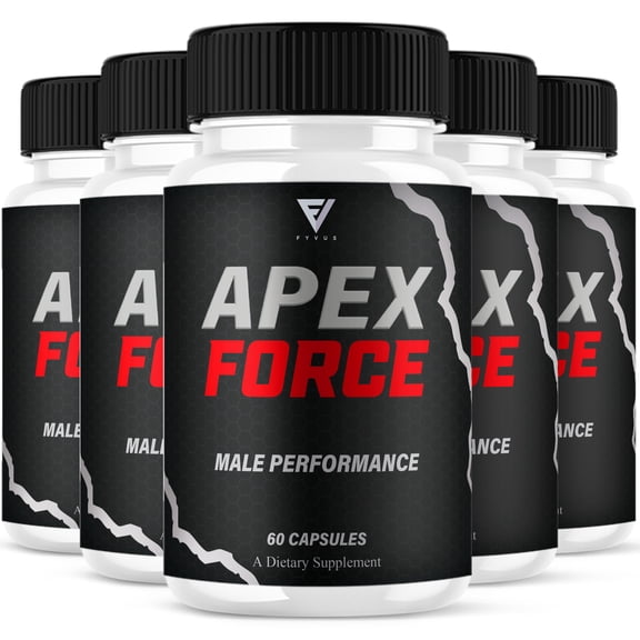 (5 Pack) Apex Force Max Performance Supplement, ApexForce Pills (300 Capsules)