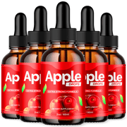 5 Pack Apple Drops Advanced Supplement for Healthy Weight Support, Delicious Daily Liquid Vitamin 150 Servings