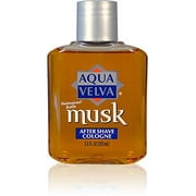 5 Pack - Aqua Velva Musk After Shave Cologne 3.50 oz Each