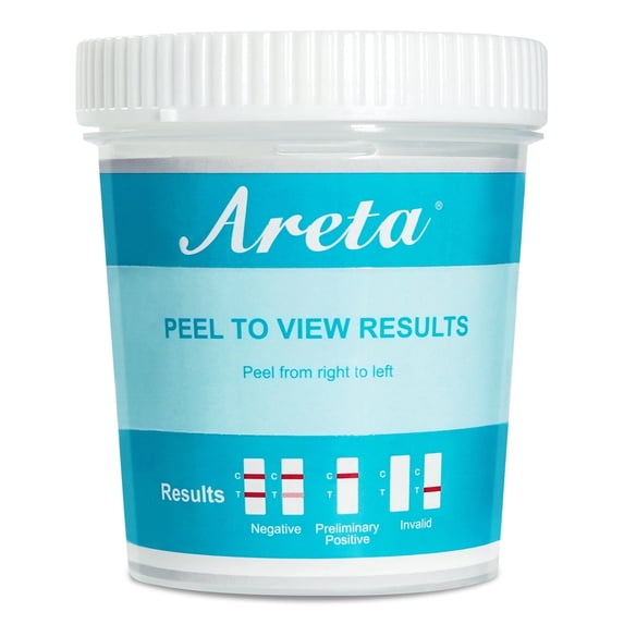 Areta 5 Panel Instant Urine Drug Test Cups for Cocaine, Marijuana, Amphetamine, Benzodiazepines, Opiates, 5 Pack