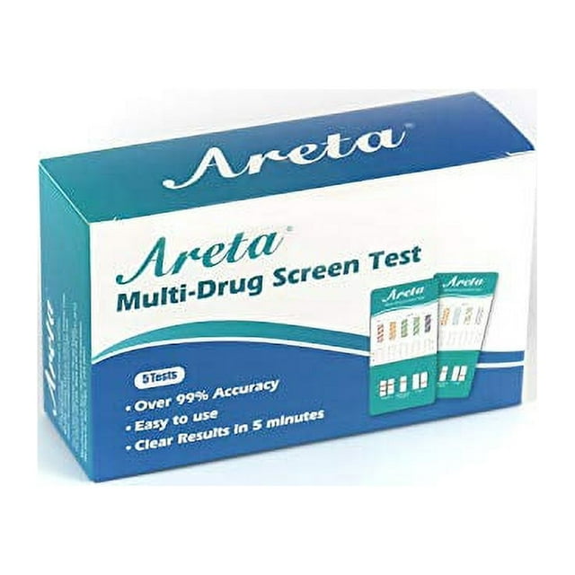 (5 Pack) Areta 5 panel Instant Urine Drug Test Kit for Home Screening 