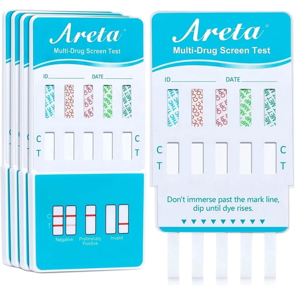 Areta 5 Panel Urine Drug Test Kit, 5 Ct #ADTP-254