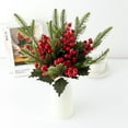 thumbnail image 1 of 5-Pack Artificial Berry Stems, Realistic Red Fruit Sprigs for Christmas Table Centerpiece and Home Decor(Red), 1 of 7