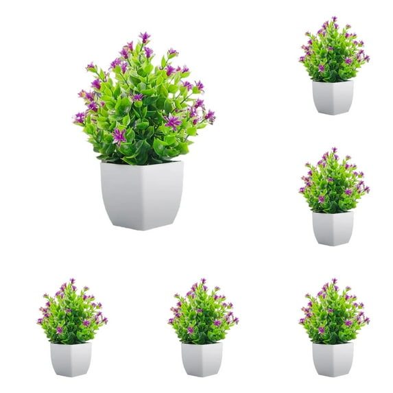 5 Pack Artificial Fuchsia Plants in Pots – Lifelike UV-Resistant Outdoor & Indoor Flowers | Garden, Balcony, Wedding & Home Decoration