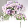 thumbnail image 1 of 5 Pack Artificial Peony Flowers - Realistic Silk Hydrangea & Rose Bouquet for Wedding, Valentine’s Day, Home Decor, Table Centerpieces, and Party Arrangements, 1 of 4