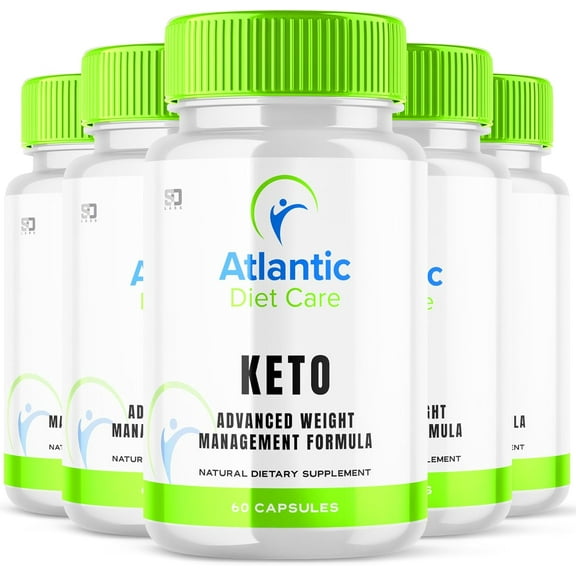 (5 Pack) Atlantic Diet Care - Keto Weight Loss Formula - Energy & Focus Boosting Dietary Supplements for Weight Management & Metabolism - Advanced Fat Burn Raspberry Ketones Pills (300 Capsules)
