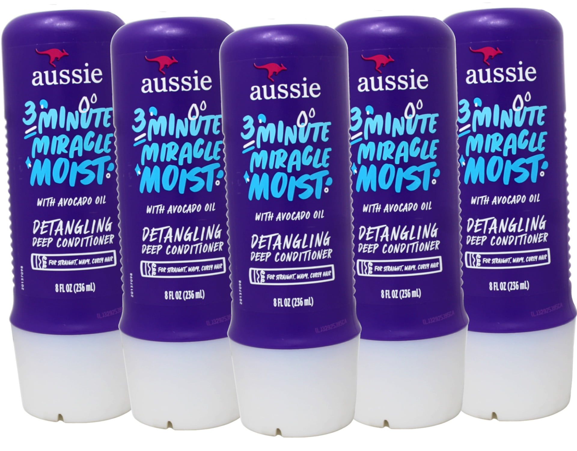 5 Pack Aussie Deep Conditioner 3 Minute Miracle Moist With Avocado