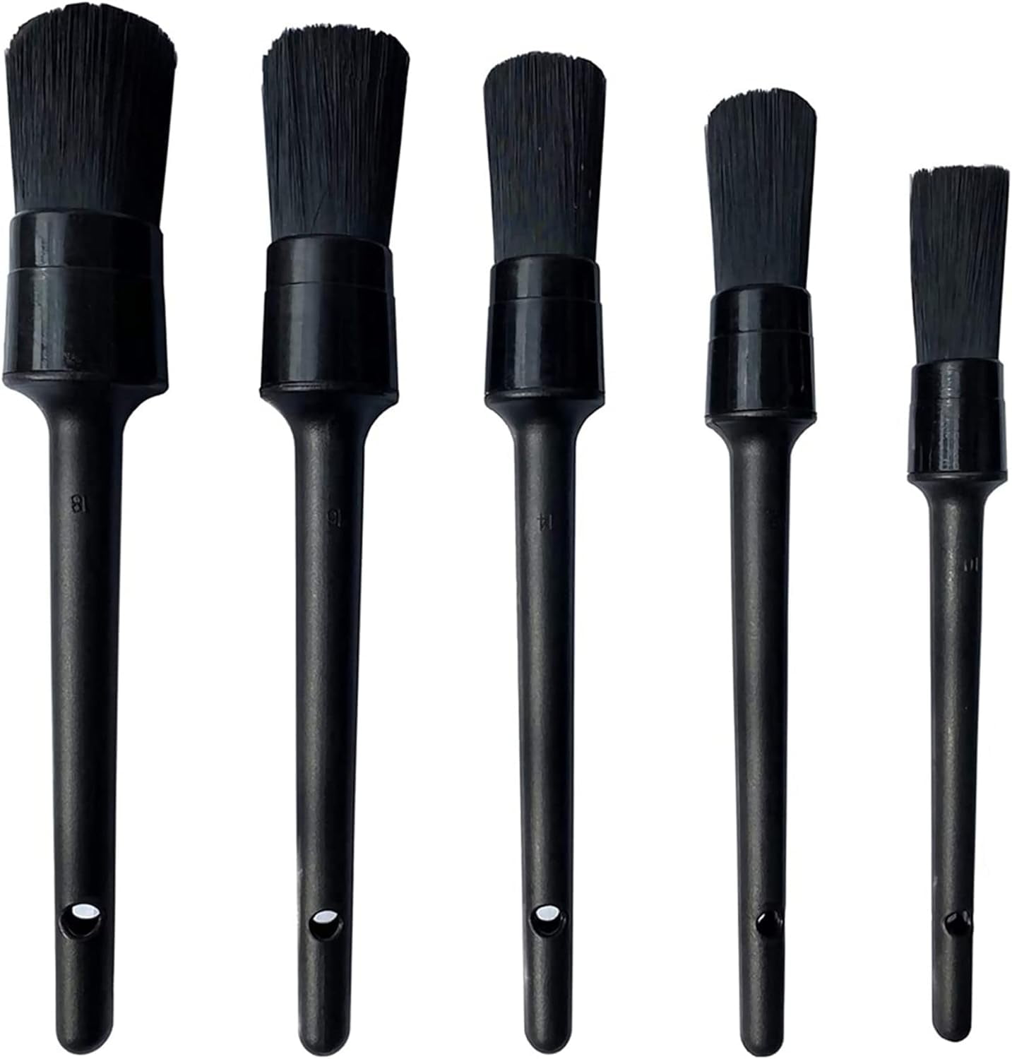 5 Pack Auto Car Detailing Brush Set, Car Detail Cleaning Brushes Alloy