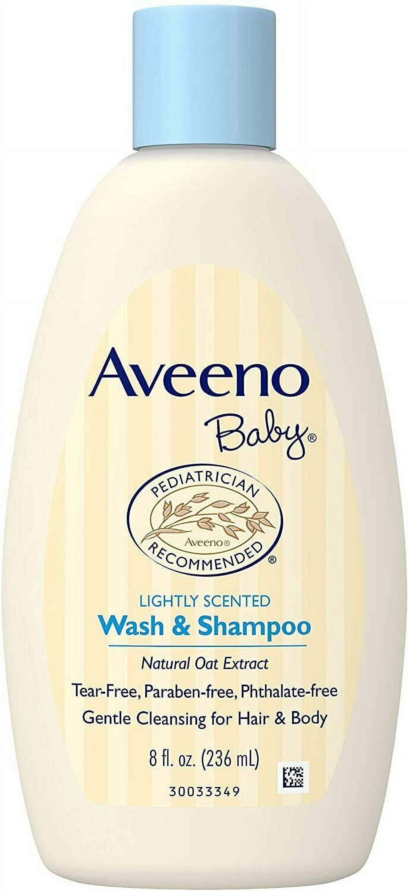 5 Pack Aveeno Baby Wash and Shampoo Lightly Scented Wash and Shampoo 8oz Each
