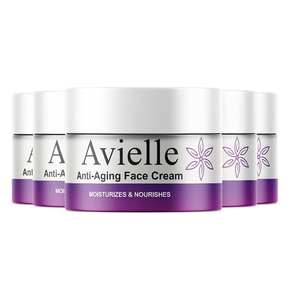 (5 Pack) Avielle - Anti-Aging Face Cream - Ageless Moisturizer - Hydration and Deep Conditioning for All Skin Types