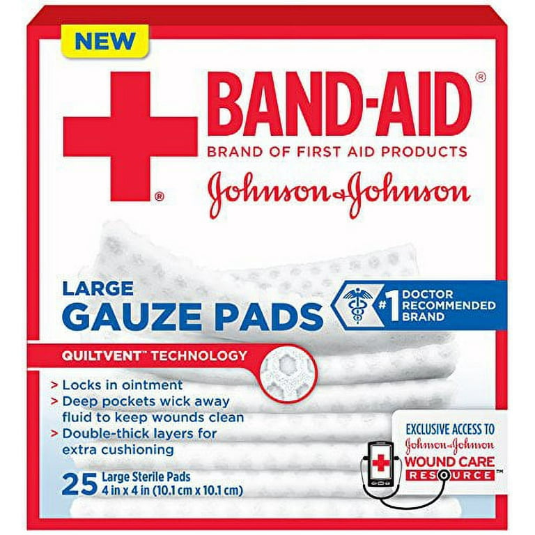 Large Gauze Pads with ARM & HAMMER™ Baking Soda, 4 x 4, 25 count