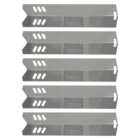 5-Pack BBQ Grill Heat Shield Plate Tent Replacement Parts for Backyard Classic GBC1449W-C - Compatible Barbeque Stainless Steel Flame Tamer, Flavorizer Bar, Vaporizer Bar, Burner Cover 15"