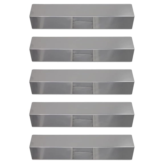 5-Pack BBQ Grill Heat Shield Plate Tent Replacement Parts for Brinkmann 810-4535-S - Compatible Barbeque Stainless Steel Flame Tamer, Guard, Deflector, Flavorizer Bar, Bar, Burner Cover 15"