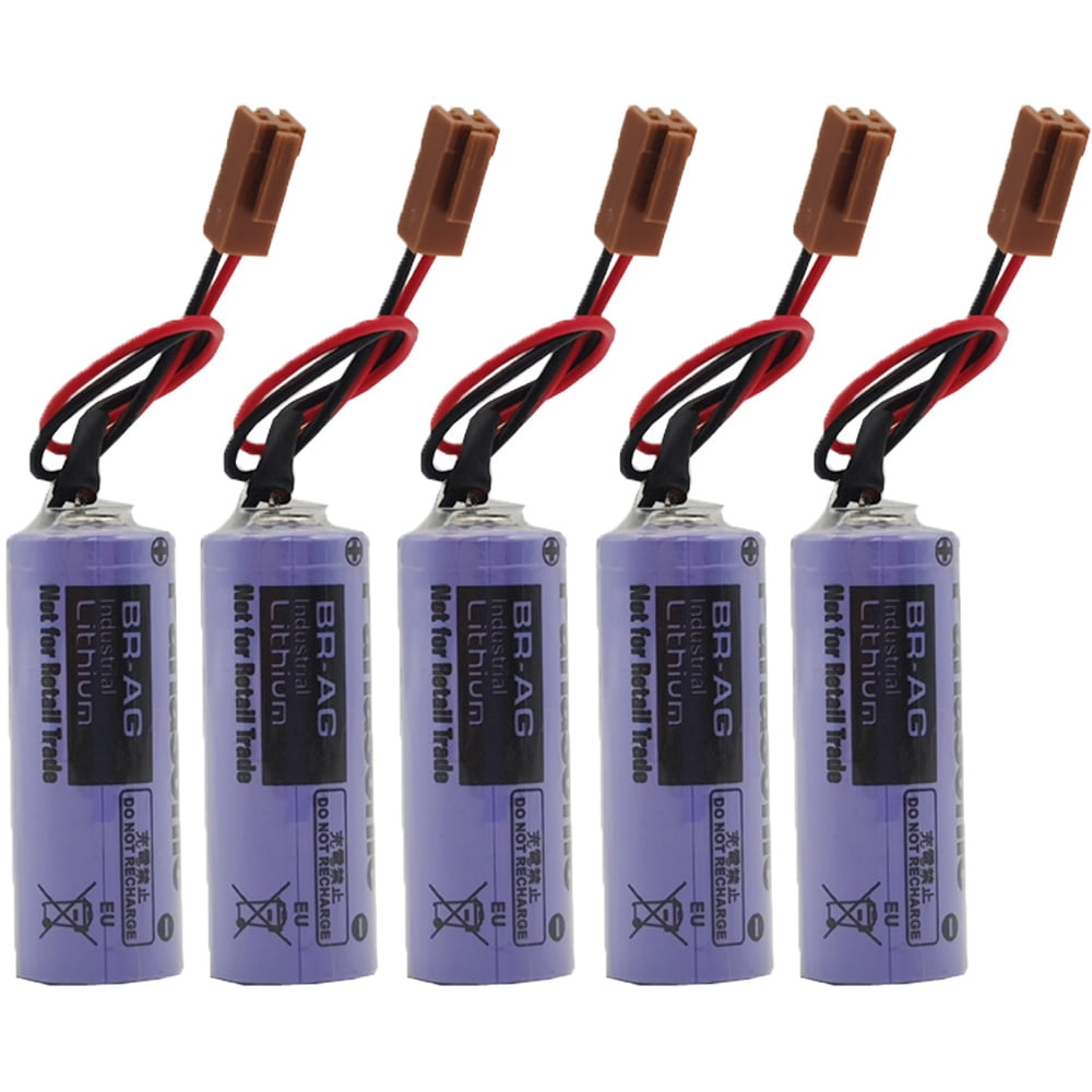 Lithium Battery R3 5-Pack BR-AG 3V 1800mAh Lithium PLC Battery with Brown Plug - Walmart.com