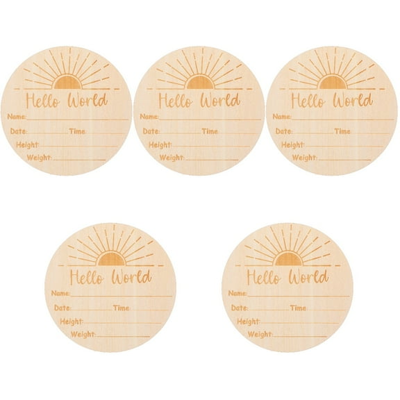 5 Pack Baby Birth Announcement Sign for Hospital Welcome Gifts Newborn