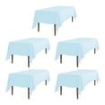 thumbnail image 1 of 5 Pack Baby Blue Rectangular Tablecloths 70 x 120 Inches for 6 or 8 Feet Rectangle Banquet Tables with Half-Drop - Stain and Wrinkle Resistant Polyester Table Covers for Party, Wedding, 1 of 4