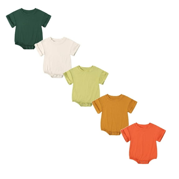 5-Pack Baby Bodysuit Pajamas Romper Jumpsuit Comfortable Short Sleeve Romper Boy Clothes 6M Baby Clothes