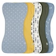 thumbnail image 1 of 5-Pack Baby Boys Blue Gold Burpcloth, 1 of 8