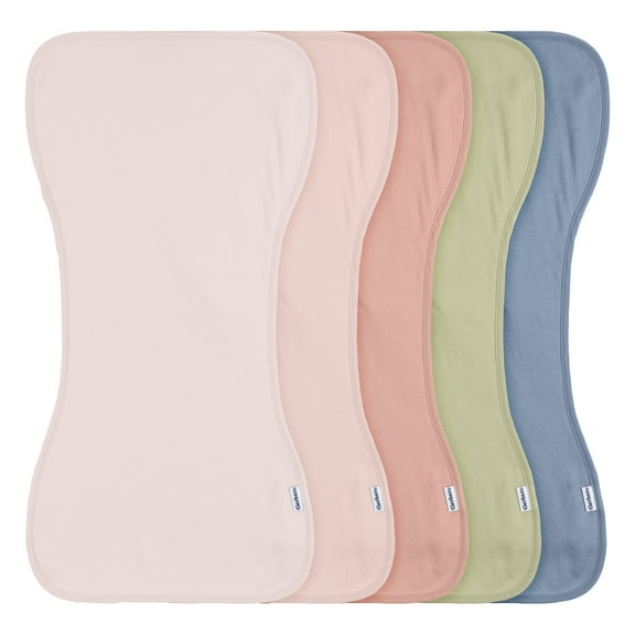 5-Pack Baby Girls Pink Blue Burpcloth