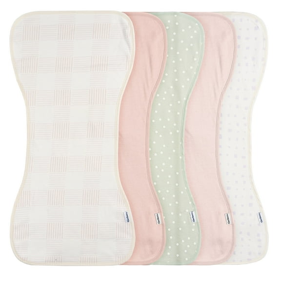 5-Pack Baby Girls Pink Burpcloth