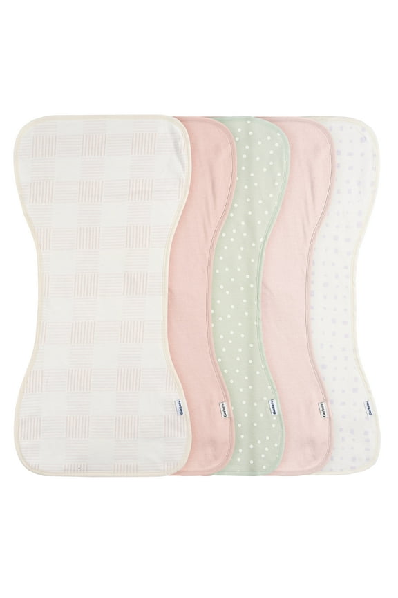 5-Pack Baby Girls Pink Burpcloth