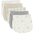 thumbnail image 1 of 5-Pack Baby Neutral Multi Stars Muslin Burpcloth, 1 of 8