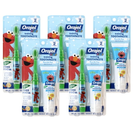 5 Pack - Baby Orajel Tooth & Gum Cleanser Bright Banana Apple 1oz Each