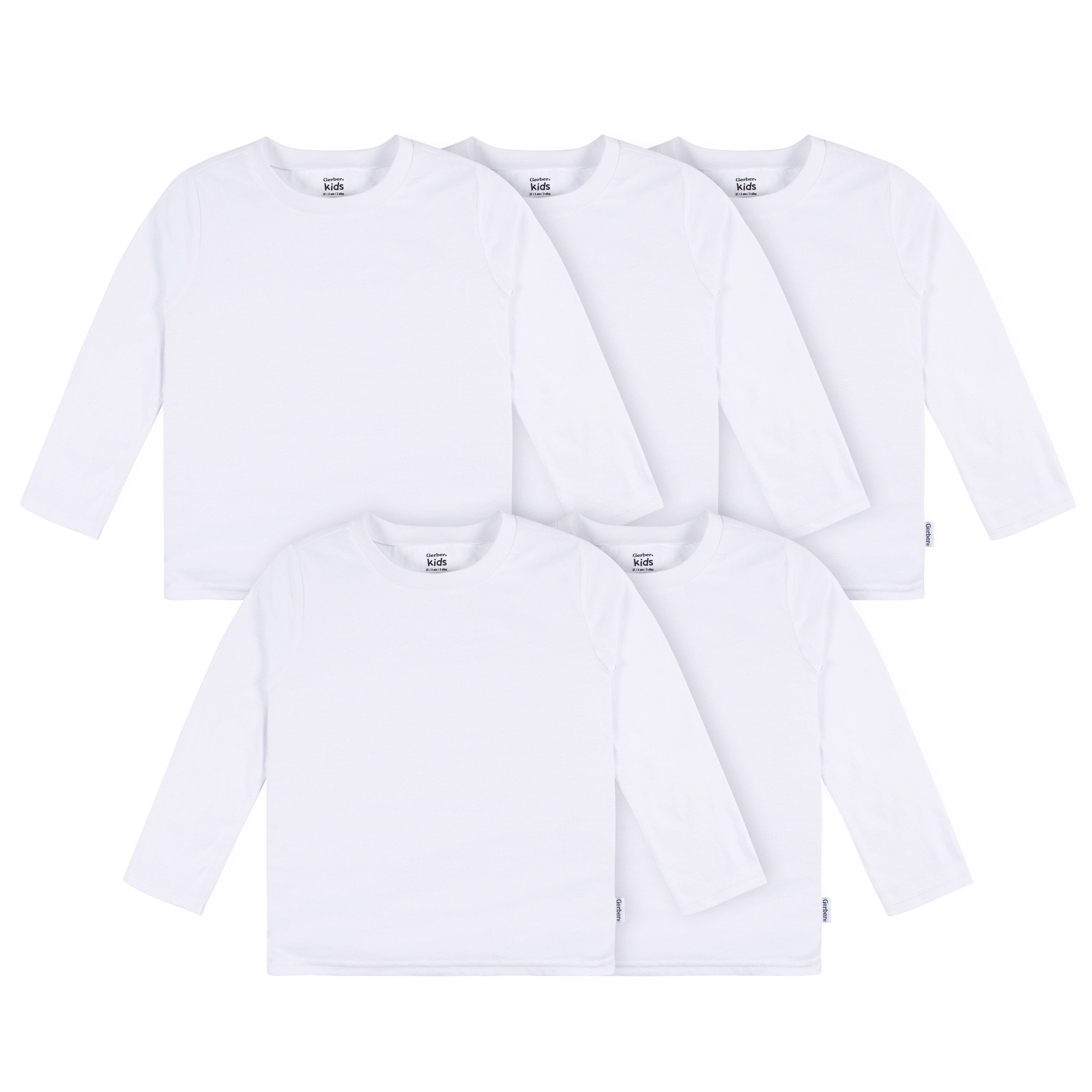 2t white long sleeve shirt