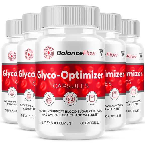 (5 Pack) Balance Flow Glyco Optimizer BalanceFlow Supplement, Balance Flo Maximum Strength Glycogen Support (300 Capsules)