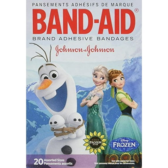 5 Pack Band Aid Adhesive Bandages Disneys Frozen Assorted Sizes 20 Count Each