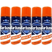 5 Pack Barbasol Sensitive Skin Thick & Rich Shaving Cream 2 Oz Each