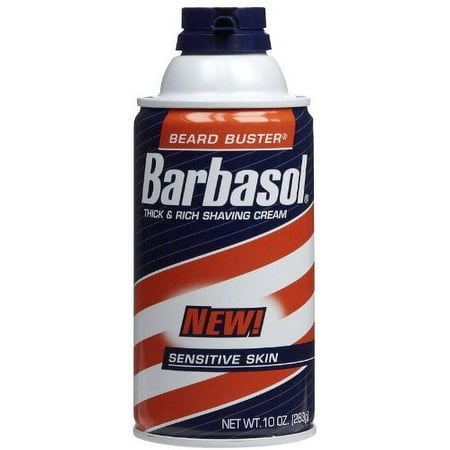 5 Pack - Barbasol Sensitive Skin Thick and Rich Shaving Cream, 10 oz Each