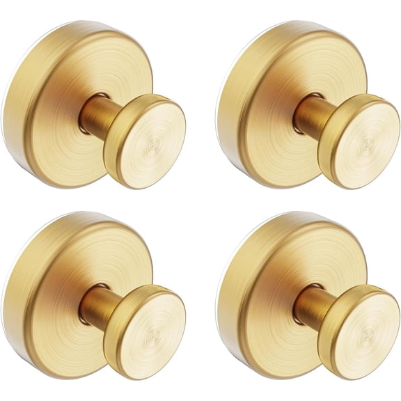 5 Pack Bath Robe Looafh Hook for HangingSuction Cup Hooks for Shower for Bathroom Window Glass Door Wall Gold