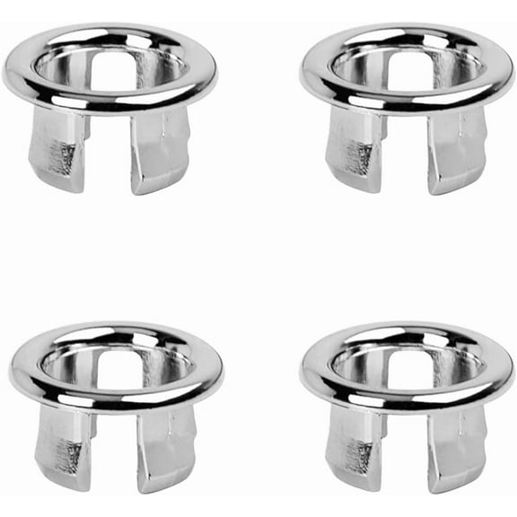 5-Pack Bathroom Basin Sink Round Hole Trim Chrome Overflow Cover Rings Hole Insert in Cap Hollow Ring Triangle for Hole Diameter Replacement Ceramic Pots for Home,Sink,Bathroom,Kitchen