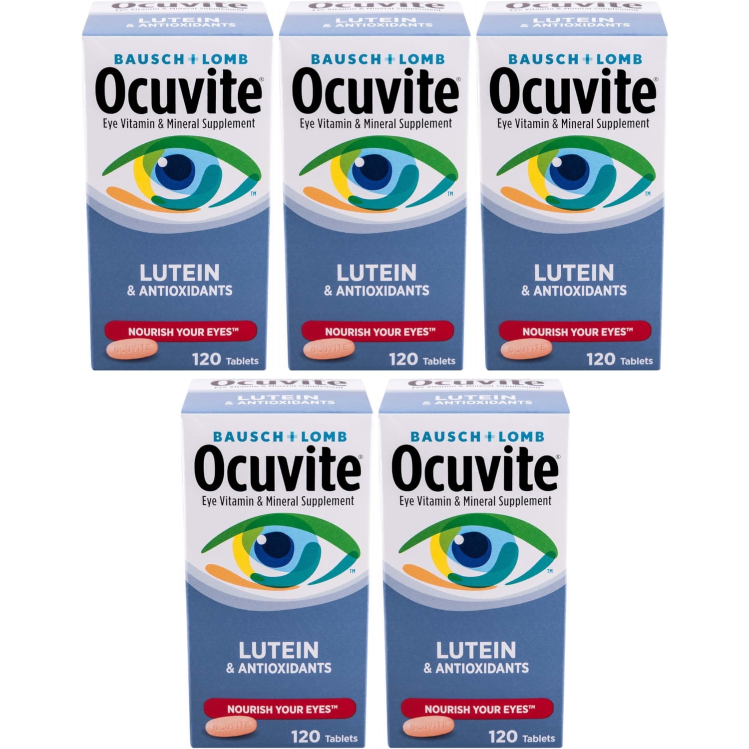 5 Pack Bausch & Lomb Ocuvite Eye Vitamin & Mineral Supplement with