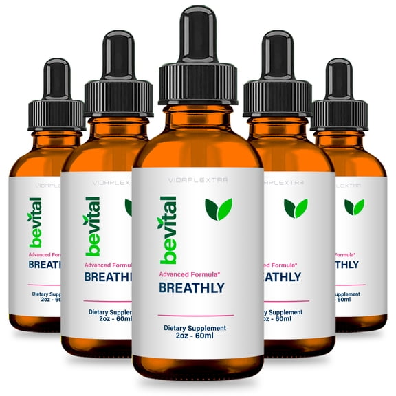(5 Pack) Be Vital Breathly Drops - BeVital Breathly Liquid Drops